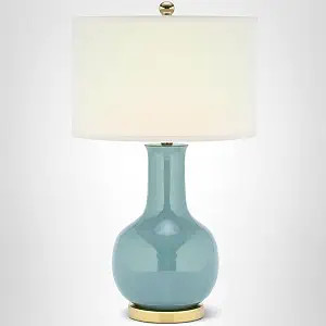SAFAVIEH Lighting Collection Paris Modern Light Blue Ceramic 28-inch Bedroom Living Room Home Off... | Amazon (US)