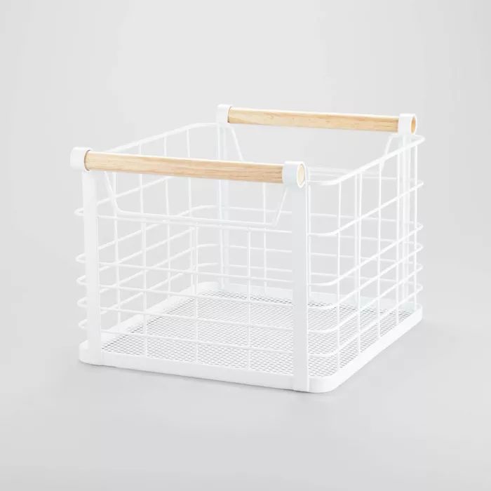 Small Natural Wood Handles Milk Crate - Brightroom™ | Target