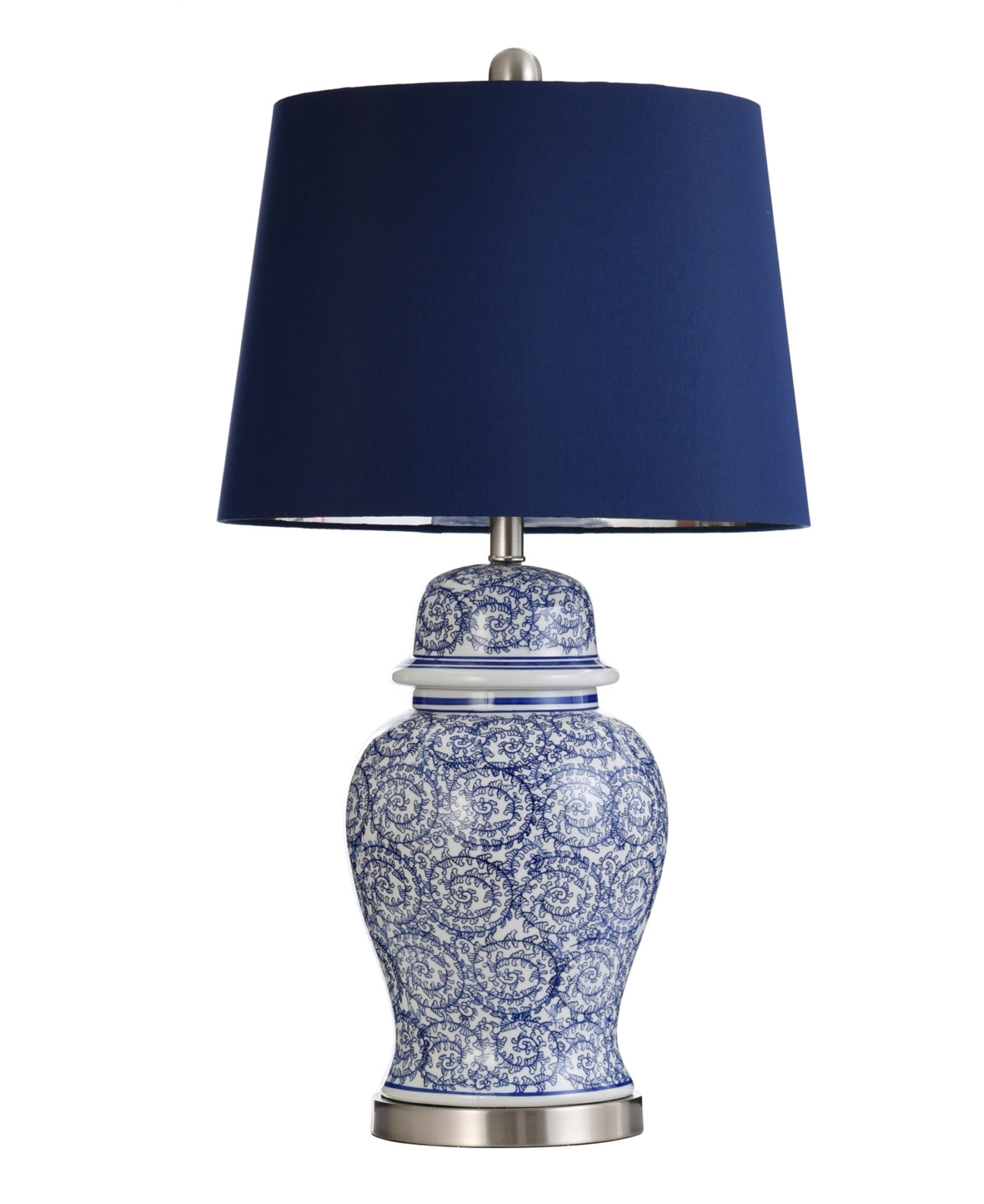 StyleCraft Home Collection 31" Traditional Spiral Ceramic Table Lamp - Blue | Macy's