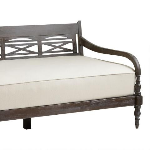 Marshmallow Burlap Twin Mattress Cover | World Market