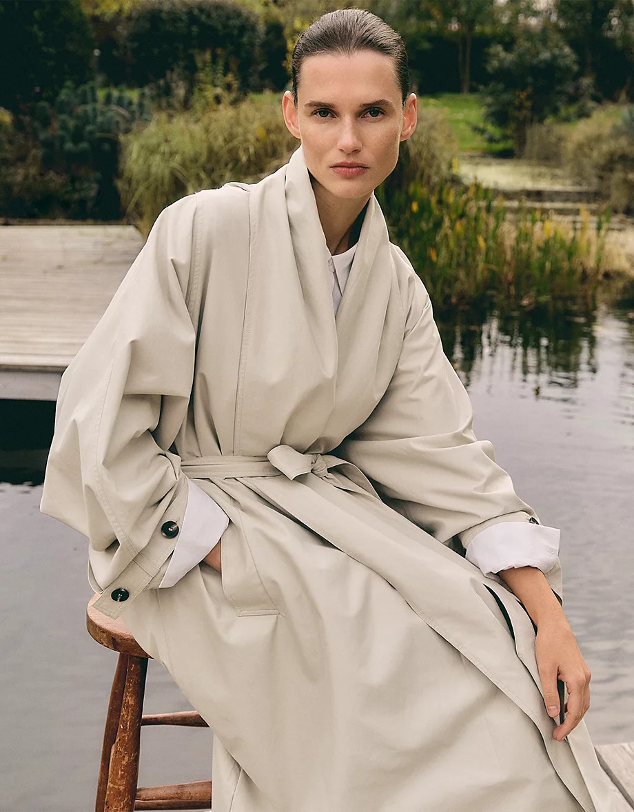 Draped Collar Trench | The White Company UK & ROW