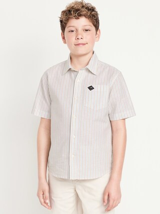 Short-Sleeve Oxford Shirt for Boys | Old Navy (CA)