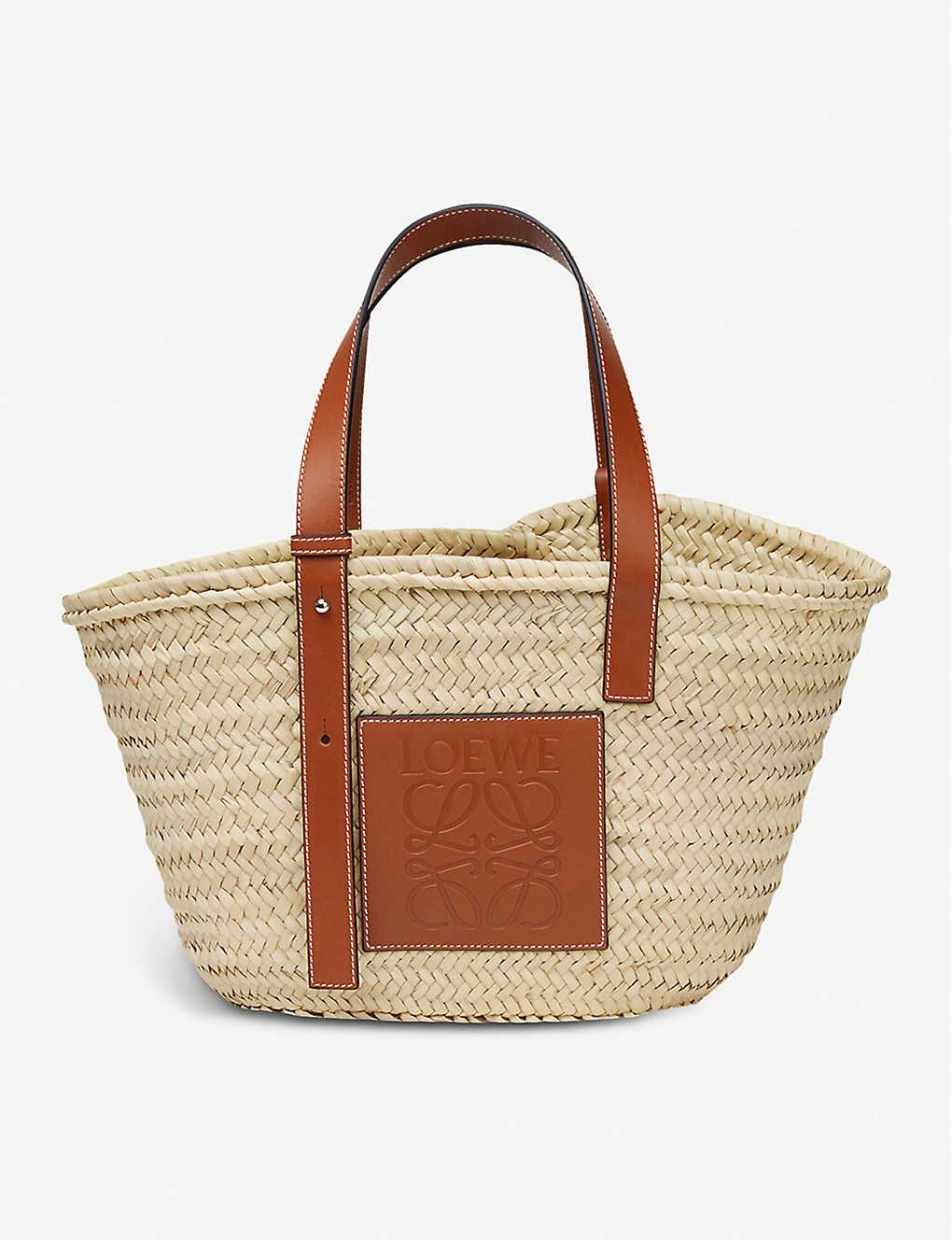 Open raffia basket bag | Selfridges