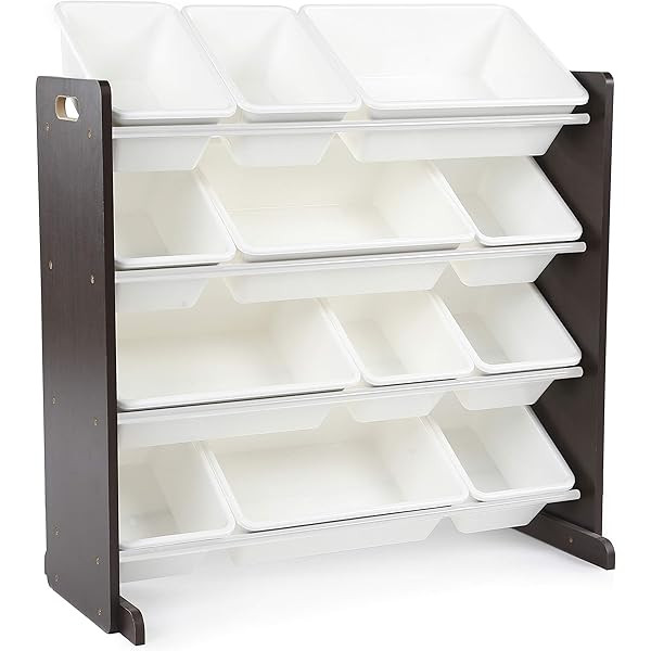 Humble Crew Extra-Large Toy Organizer, 16 Storage Bins, Espresso/White | Amazon (US)
