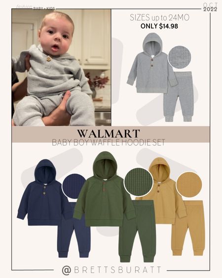 Baby boy hoodie sets from Walmart! 

#LTKbaby #LTKunder50 #LTKkids