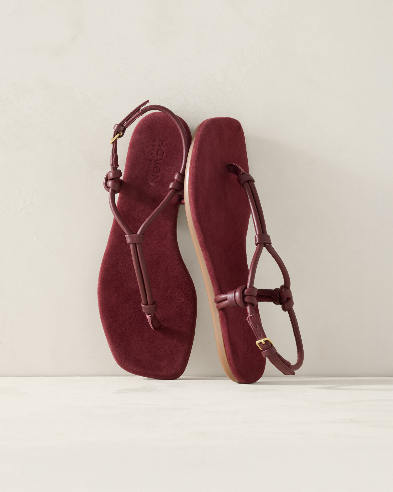 Leather Double Strap Thong Sandals | Haven Well Within