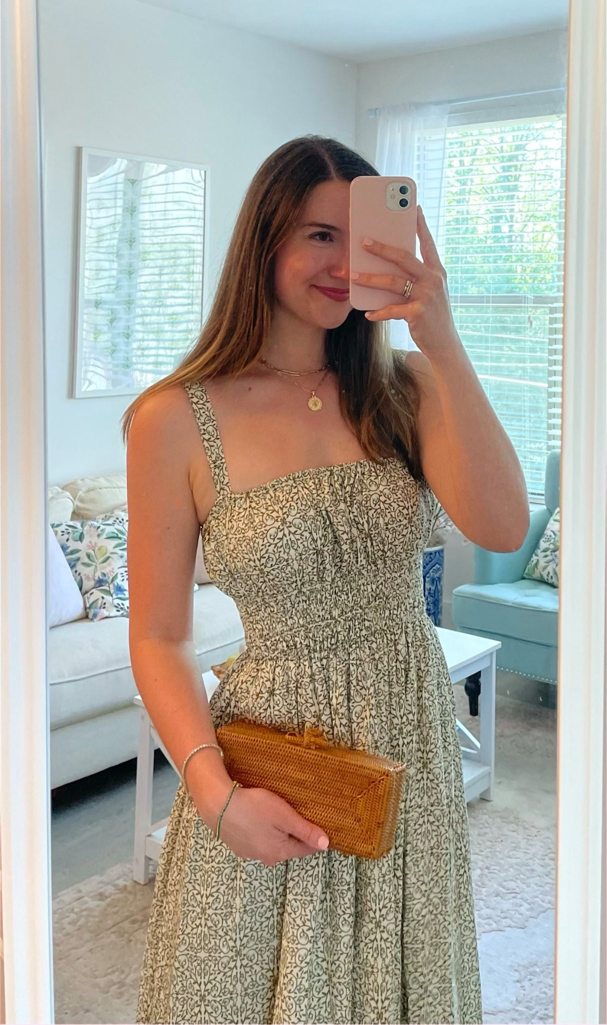 Darling by Amelia dress - wearing a size XS, runs TTS! 🤍 The pattern is so beautiful!! 

I ordered this dress Thursday morning with basic shipping - and wore it to dinner that next night! Amazing customer experience!!!

#LTKdayinmylife #LTKTall #LTKootd