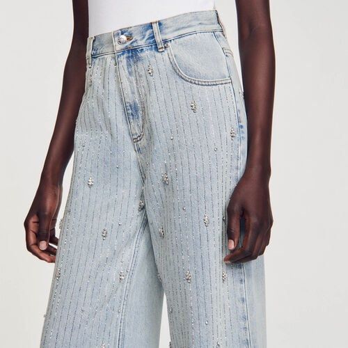 Rhinestone-embellished jeans | Sandro US | Sandro-Paris US