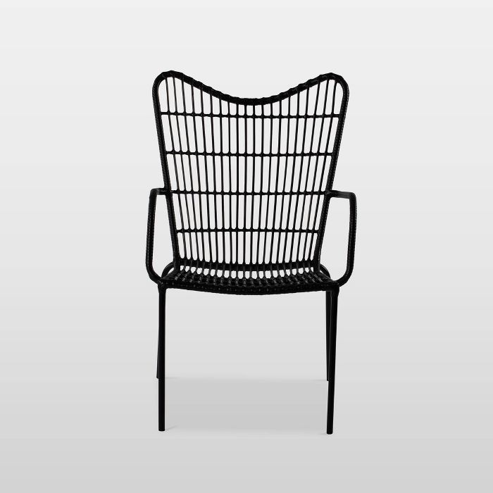 Wingback Patio Accent Chair - Black - Opalhouse™ | Target
