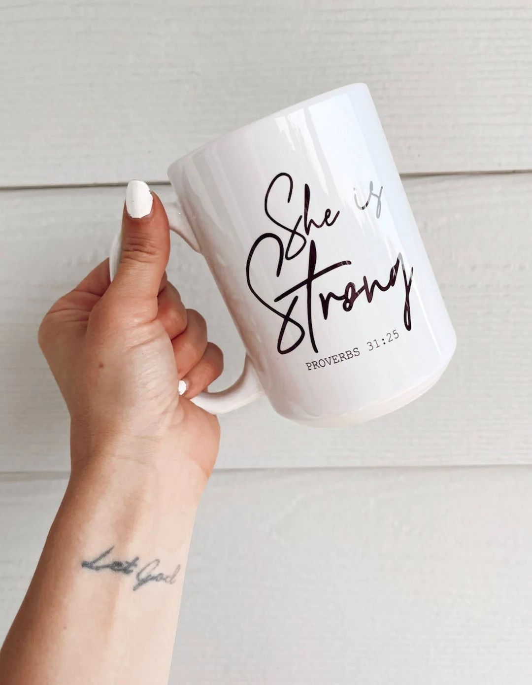 She Is Strong 15 oz Coffee Mug | Etsy (US)