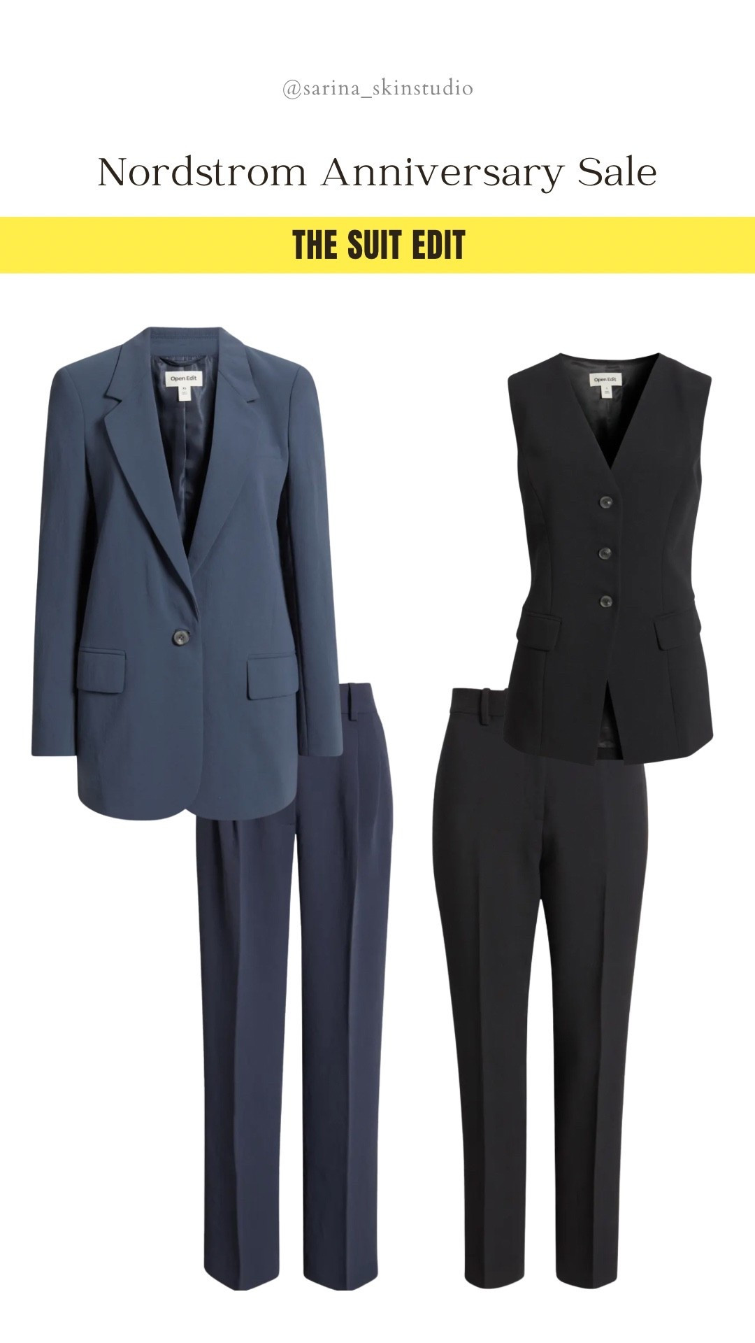Everyone should have a staple suit in their closet. Love this oversized navy blue suite and this black fitted blazer vest and cropped pant set. All on sale!

#LTKWorkwear #LTKStyleTip #LTKSaleAlert