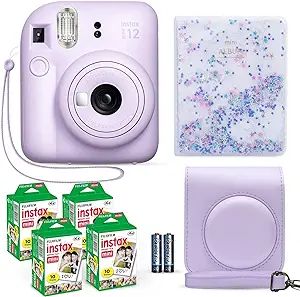 Fujifilm Instax Mini 12 Instant Camera Lilac Purple + Fuji Film Value Pack (40 Sheets) + Shutter ... | Amazon (US)