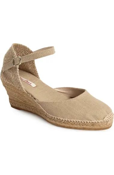 'Caldes' Linen Wedge Sandal | Nordstrom