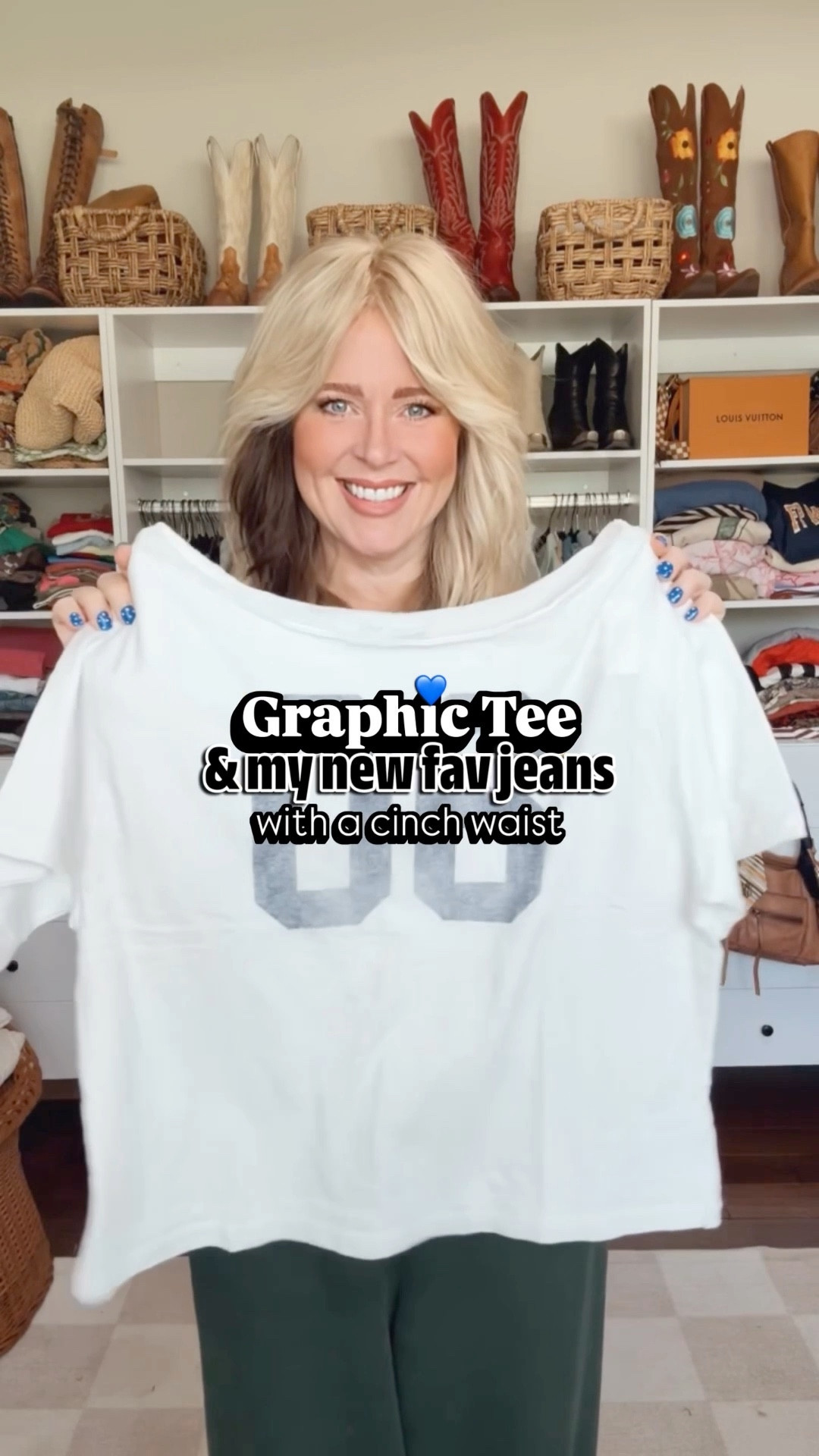 Love this off shoulder tee I sized down to a small. These jeans are the best, I love the fit so much! I sized up one in them. I size down in crocs. 
✨SAVE on necklace, checkered ring, & earrings with code MANDIE
#springoutfit #aerie #graphictee #levis #barreljeans 


#LTKOver40 #LTKgrwm #LTKootd