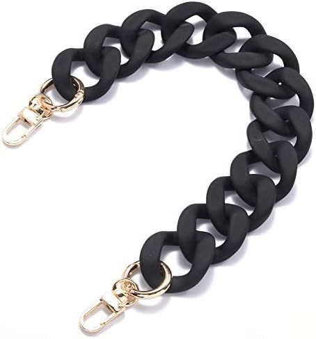AUMEY Large Flat Chain Strap - Acrylic Chain Luxury Handbag Strap Fashionable Replacement Purse C... | Amazon (US)
