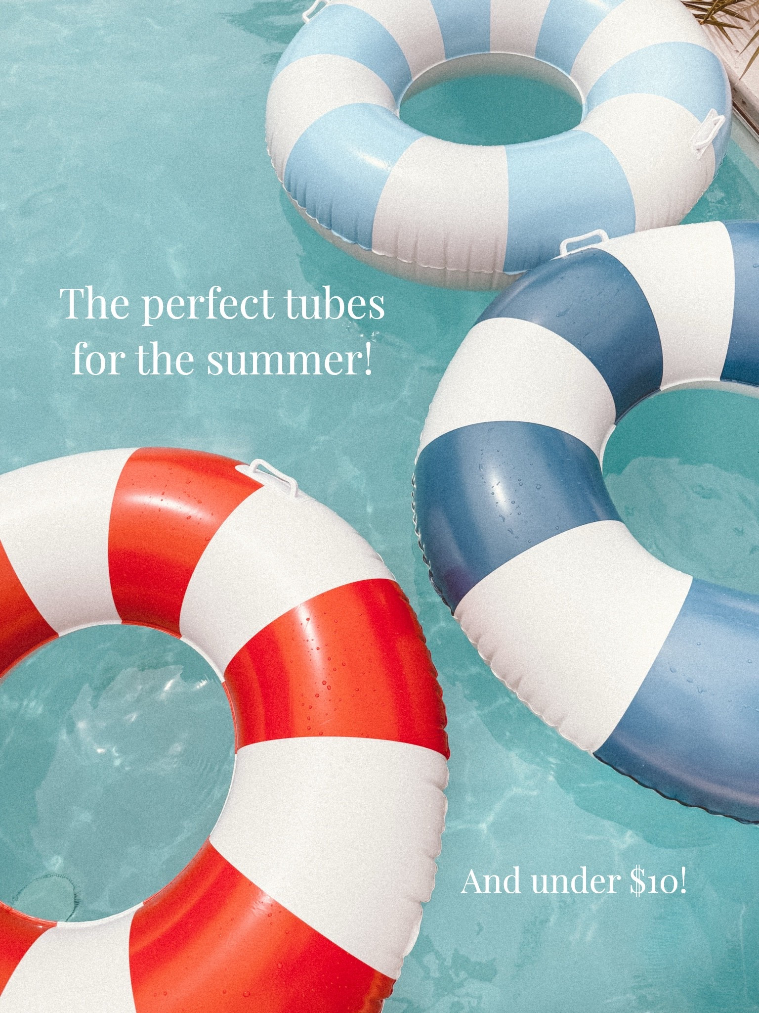 Nothing says Memorial Day weekend like a cute Americana pool setup 🇺🇸☀️
These striped tubes give the perfect vintage coastal Americana vibe and they’re all under $10! On sale right now grab them for the 4th! Linking the colors I got for the summer pool days ahead 
❤️🤍🩵
 #LTKsummer #AmericanaStyle #PoolsideFinds #fourtofjuly #poolfloats

#LTKSaleAlert #LTKHome