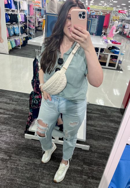 Running errands outfit - casual outfit 
Jeans - size 10 
Top - size medium 
Sneakers- Target- size 10
Belt purse - Amazon 

Target finds, Amazon Finds, Sneakers, distressed jeans, midsize, midsize fashion, midsize outfit, casual, casual style 

#LTKStyleTip #LTKMidsize #LTKSeasonal