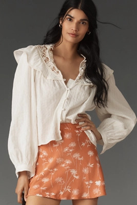 The Tilda Mini Slip Skirt | Anthropologie (US)