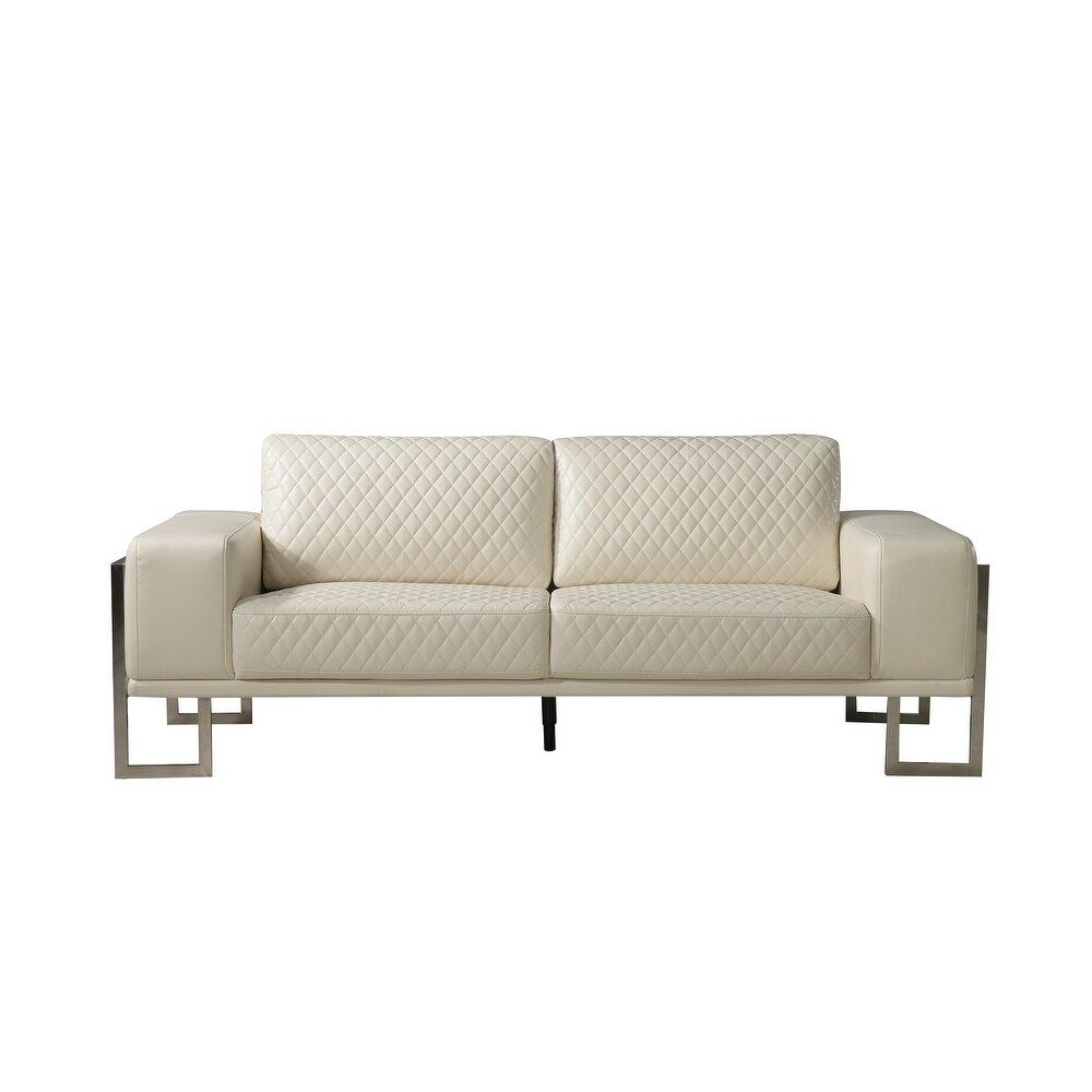 Global Furniture USA Textured White Sofa (White) | Bed Bath & Beyond