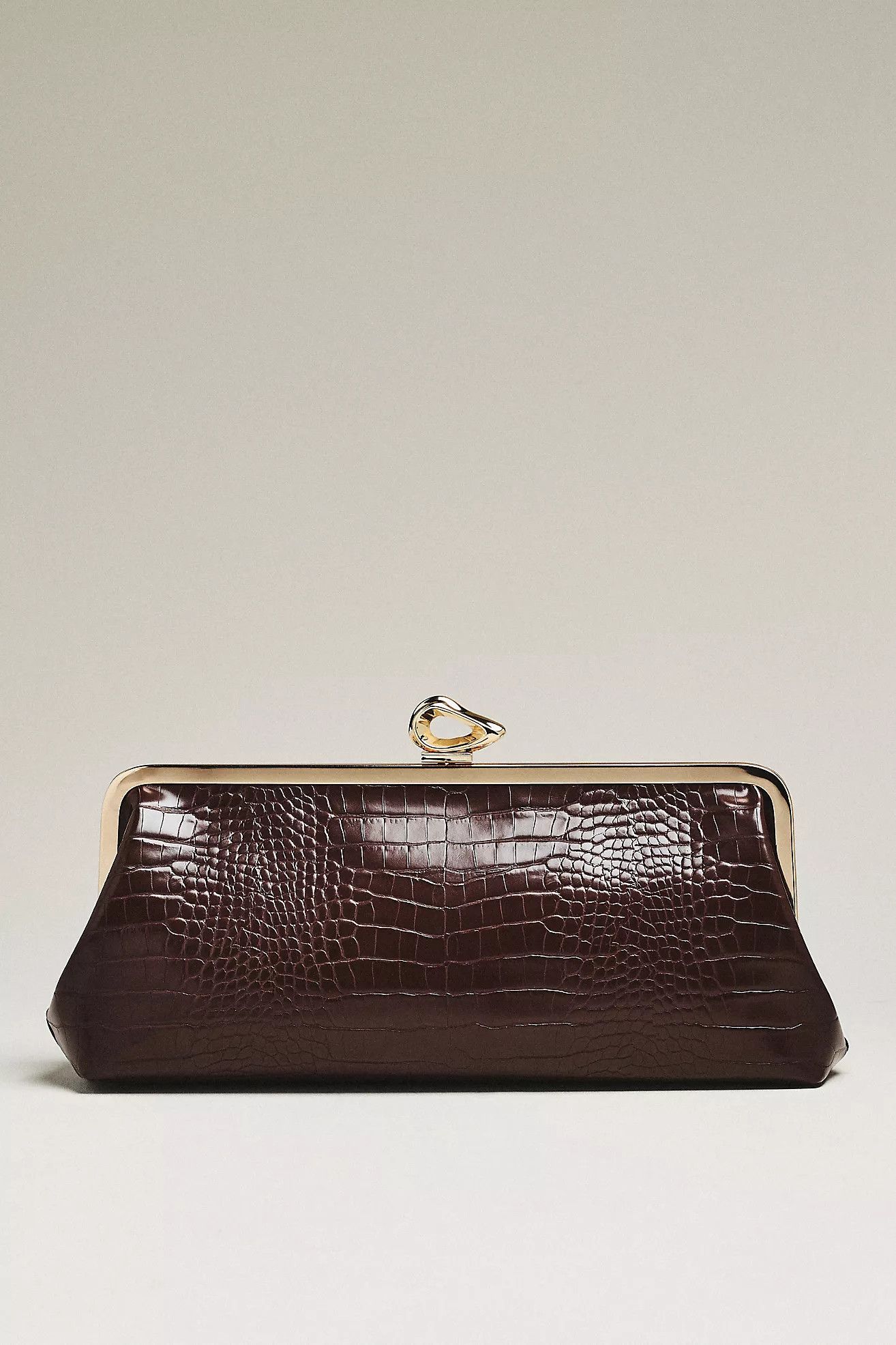 Claire Vegan-Leather Turnlock Clutch | Anthropologie (US)