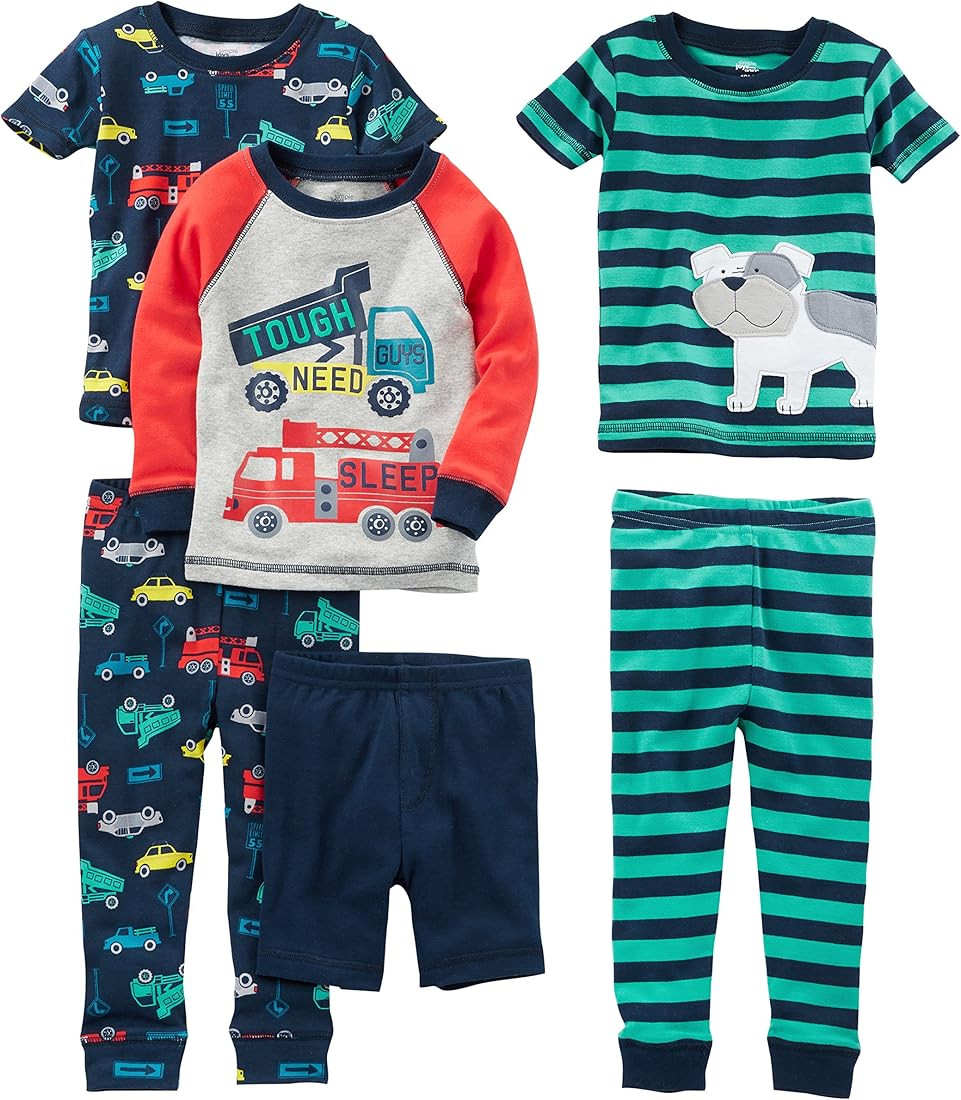 Simple Joys by Carter's Babies, Toddlers, and Boys' 6-Piece Snug-Fit Cotton Pajama Set, Multipack... | Amazon (US)