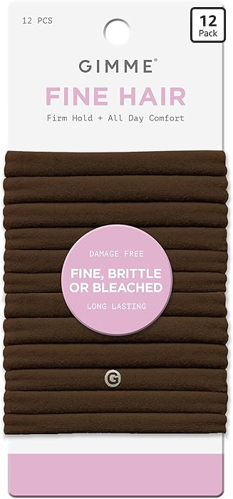 Gimme Beauty Fine Hair Elastic Bands - Slim-Fit Elastic Ties for Fine, Brittle, or Bleached Hair ... | Amazon (US)