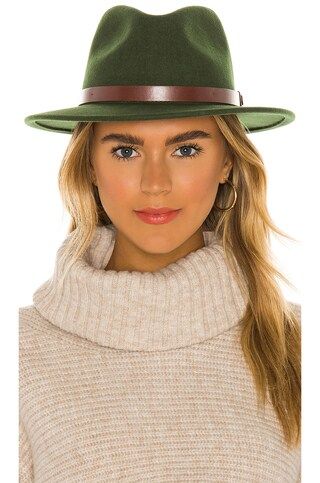 Brixton Messer Fedora Hat in Moss from Revolve.com | Revolve Clothing (Global)