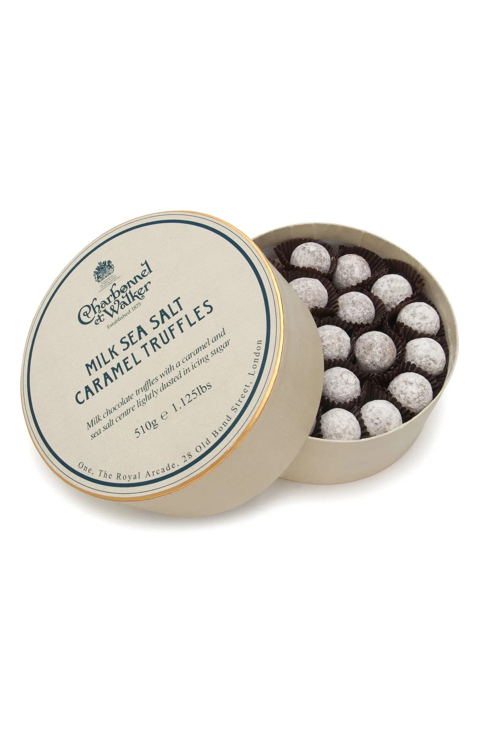 Sea Salt Caramel Milk Chocolate Truffles in Double Layer Gift Box | Nordstrom