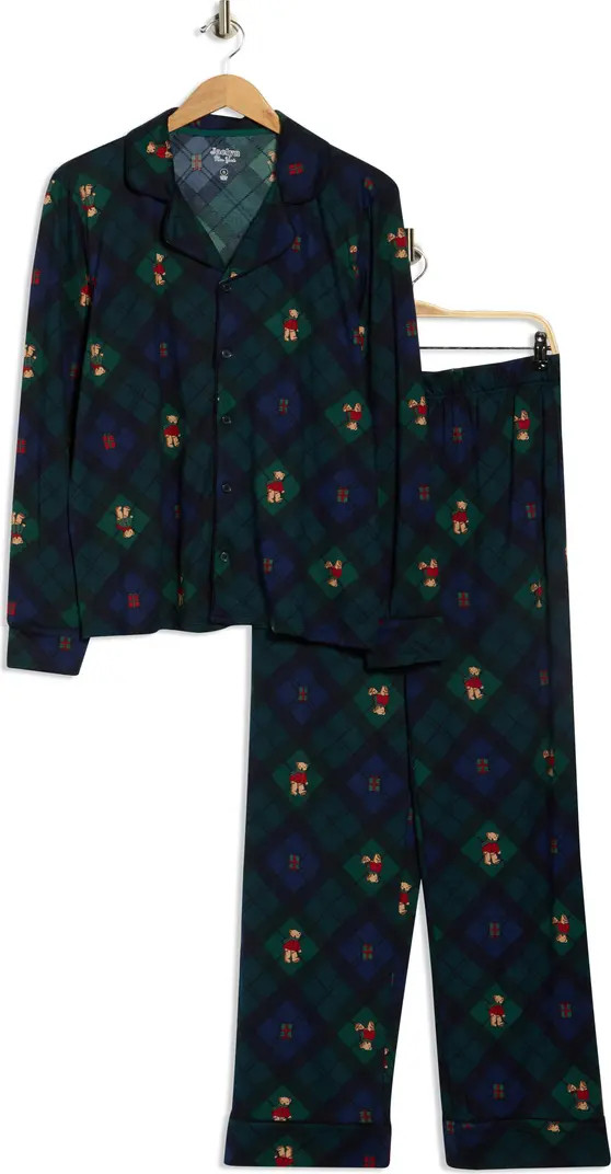 JACLYN Dad Matching Family Bear Plaid Shirt & Pants Pajamas | Nordstromrack | Nordstrom Rack