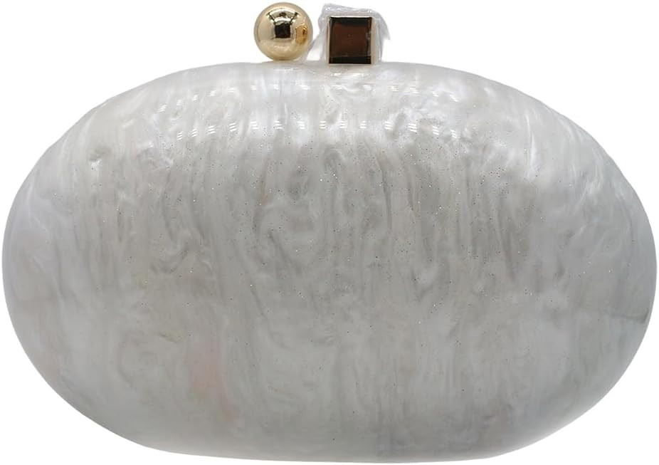 Acrylic Evening Clutch Bag for Women Shell Shape Shoulder Crossbody Bag Glitter Marble Purse Hand... | Amazon (US)