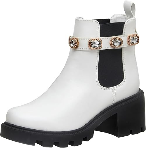 CUSHIONAIRE Women's Julie chelsea boot with Jeweled strap +Memory Foam | Amazon (US)