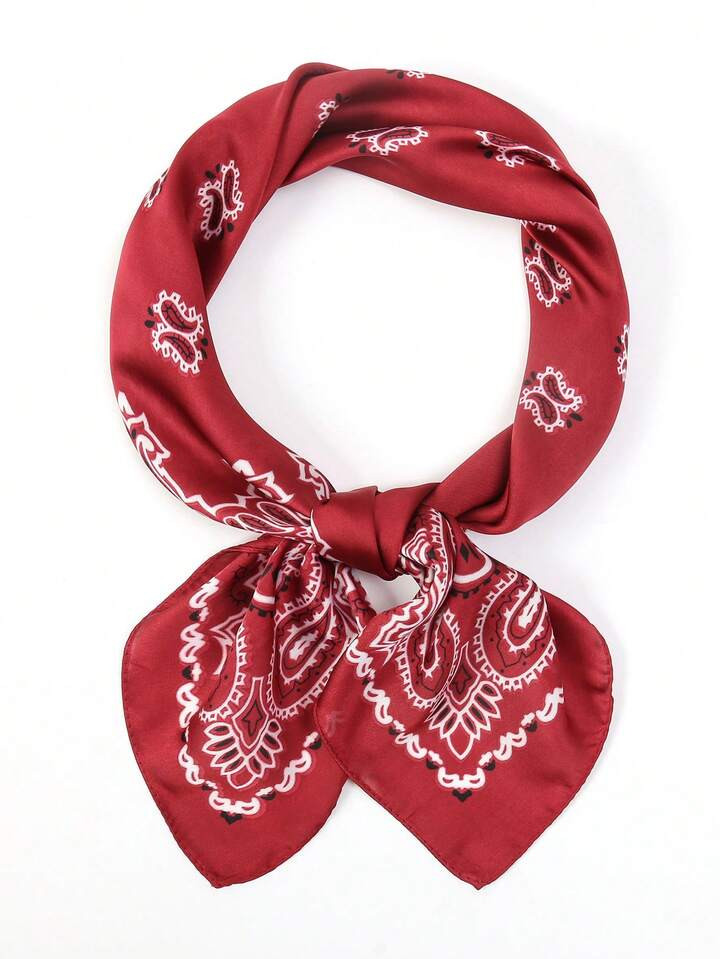 1pc Paisley Pattern Bandana Boho Headscarf, Can Be Used As Beach Fashion Neckerchief | SHEIN