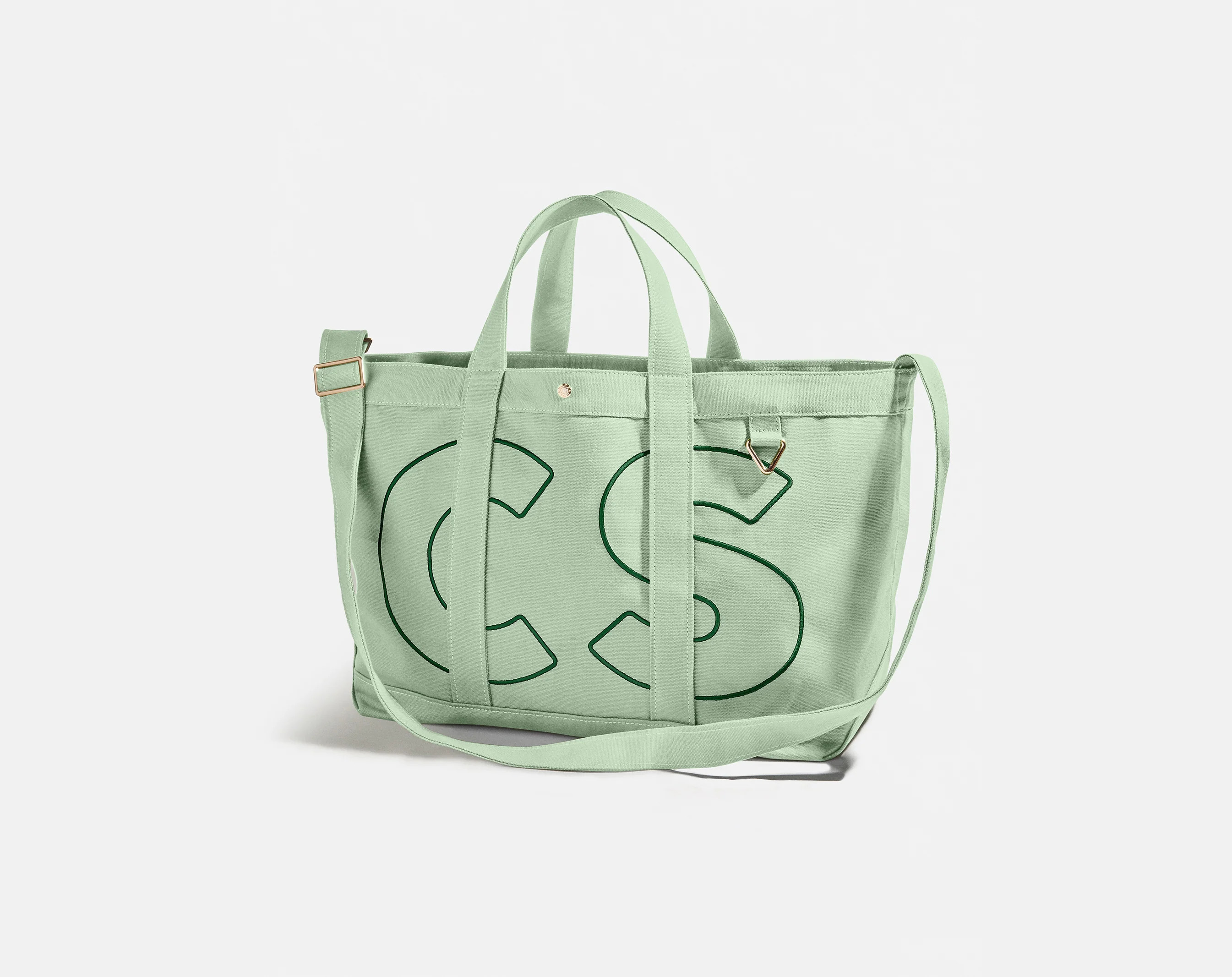 Solid Custom Alpha Tote - Pistachio Green | BaubleBar