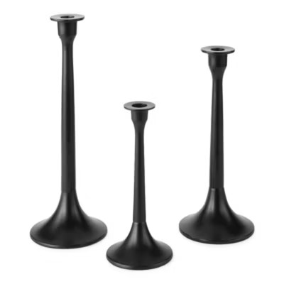 Linden Street Black Metal Taper Holder Collection | JCPenney