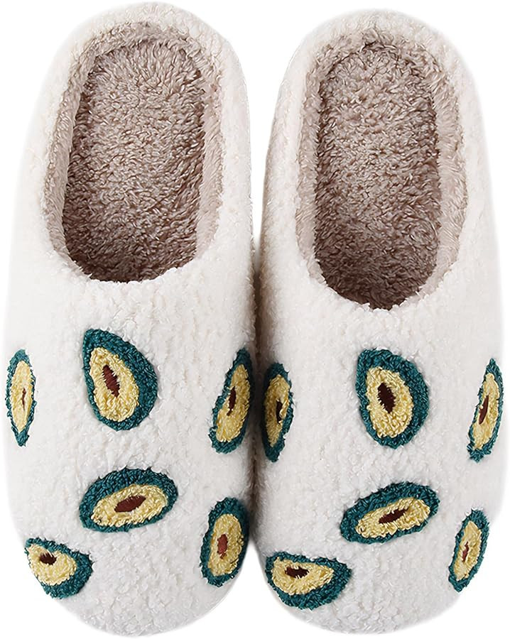 QQGB Women's Men's Cute Fuzzy Heart Slippers Memory Foam Fluffy Couple Slippers Cozy House Indoor... | Amazon (US)