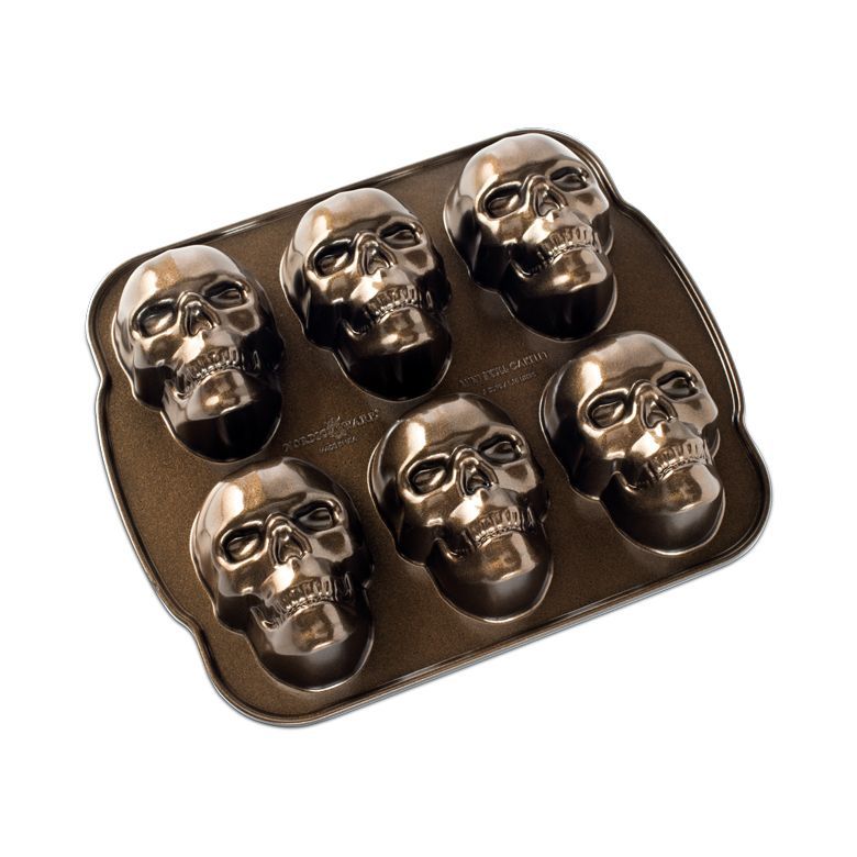 Nordic Ware Haunted Skull Cakelet Pan, Cast Aluminum, Lifetime Warranty, 5 Cup Capacity, 12.25" X... | Walmart (US)