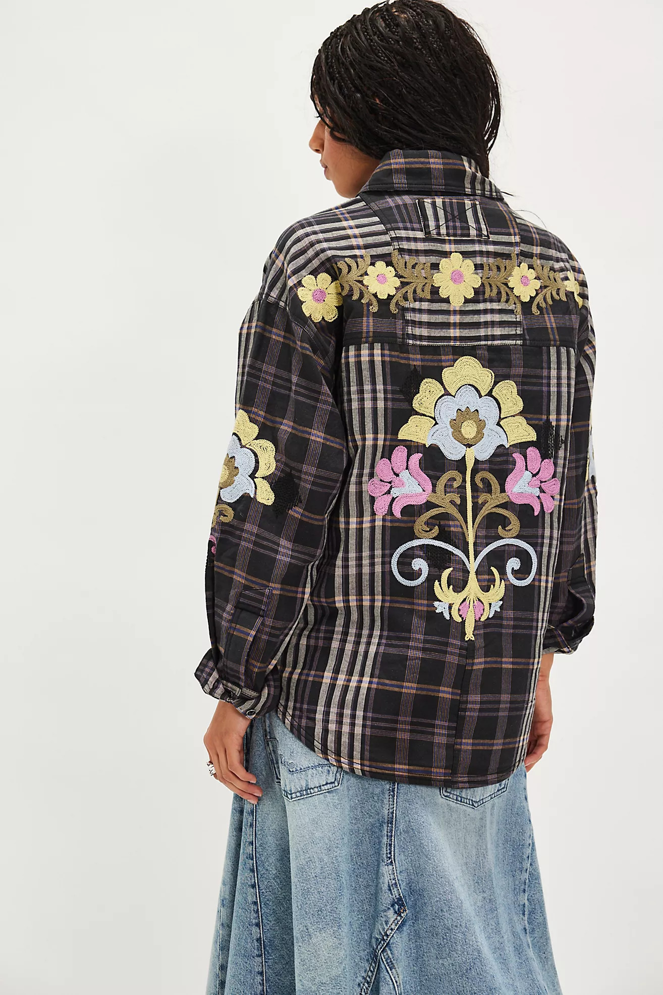 We The Free Embroidered Sashiko Shirt | Free People (Global - UK&FR Excluded)