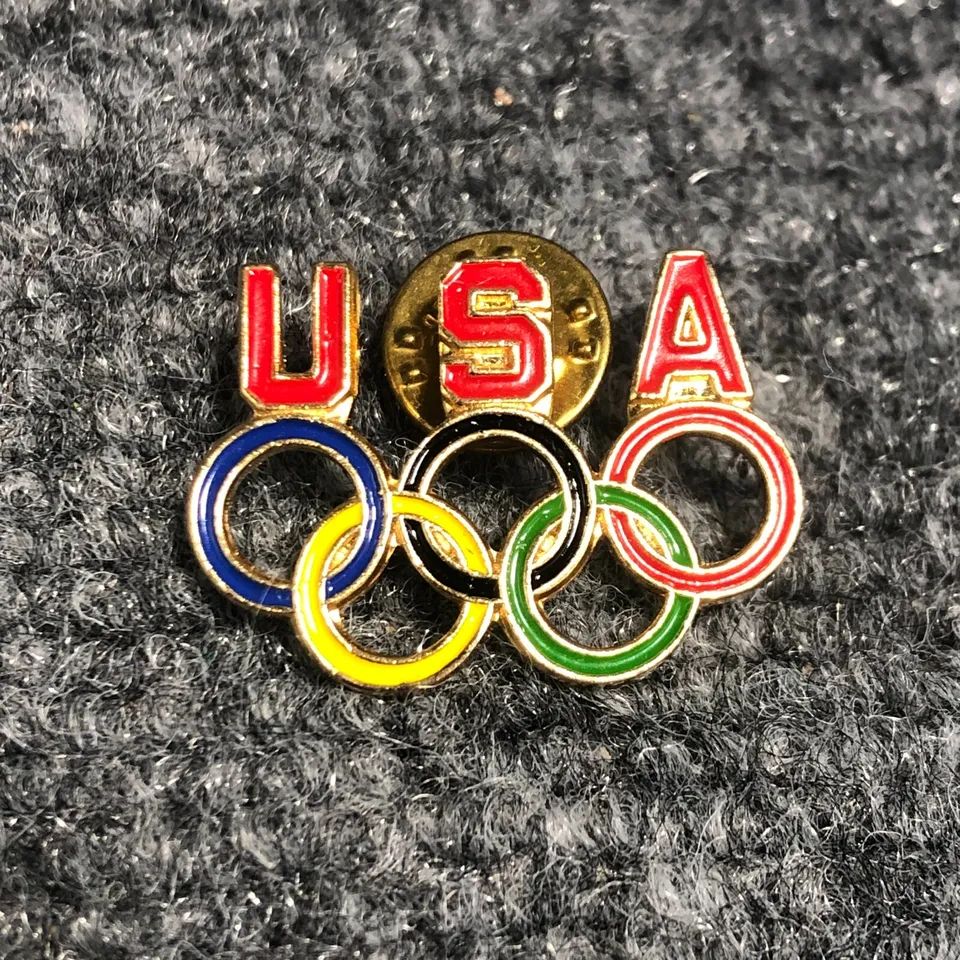 Olympics USA Rings Enamel Pin Hat Tie Lapel Pinback  | eBay | eBay US