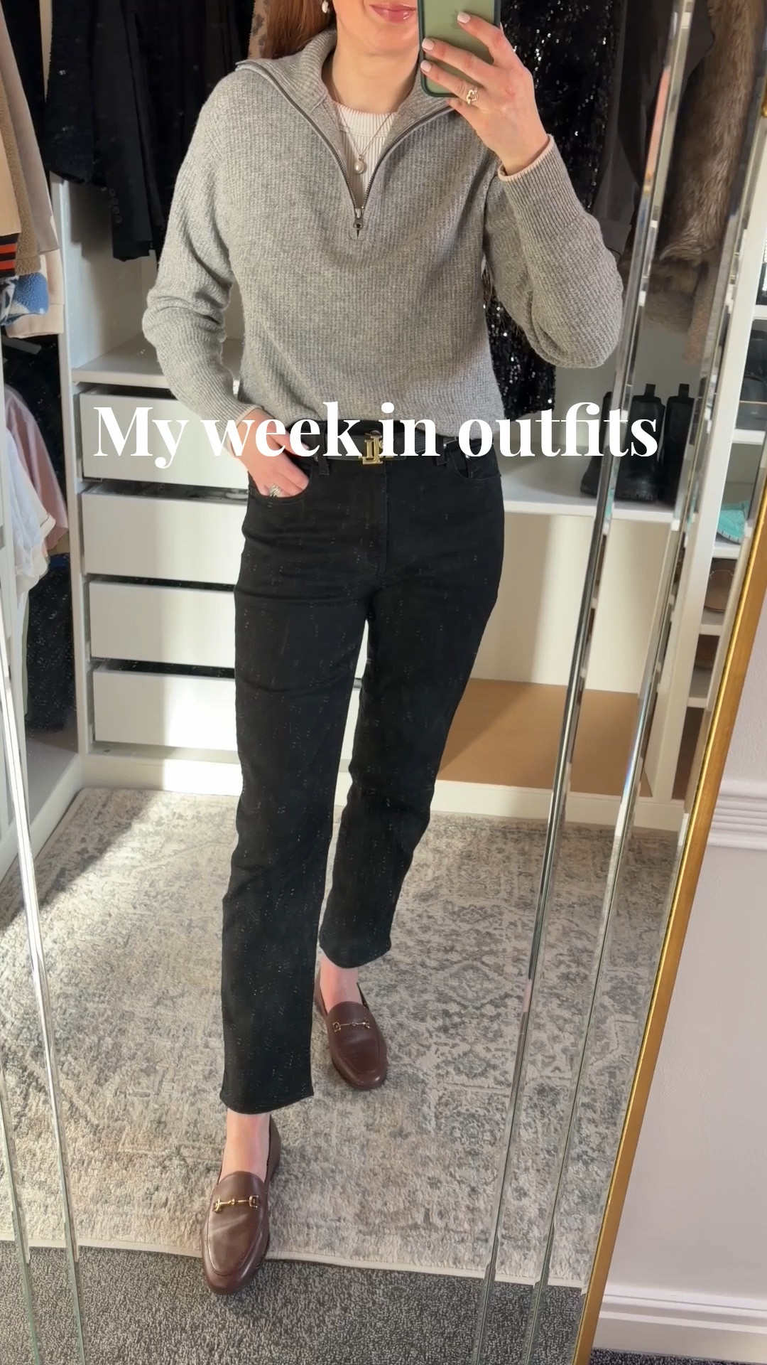 Last week in outfits: winter layers, wet-weather staples & polished everyday classics 🤍 From cable knits and straight-leg denim to tailored black and cosy outerwear, it’s all about elevated basics that still work in the rain. Think heritage textures, chocolate browns, sleek belts, loafers and practical boots… effortless, timeless and put-together all week long. 

#LTKuk #LTKwinter #LTKjeans