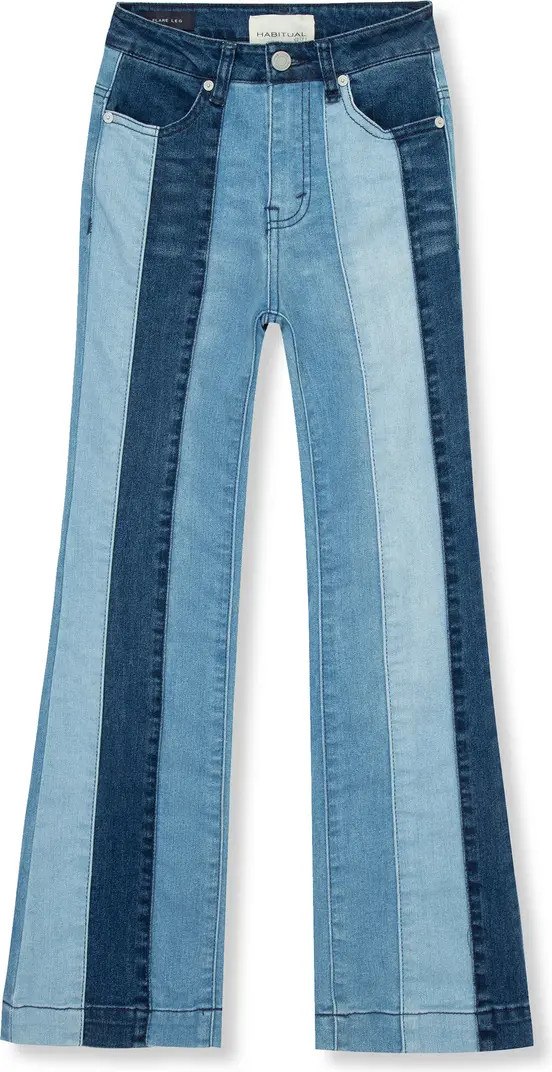 Kids' Patchwork Panel Flare Jeans | Nordstrom