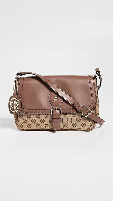 Gucci Women's Pre-Loved Purple Canvas Sukey Crossbody Bag | Amazon (US)