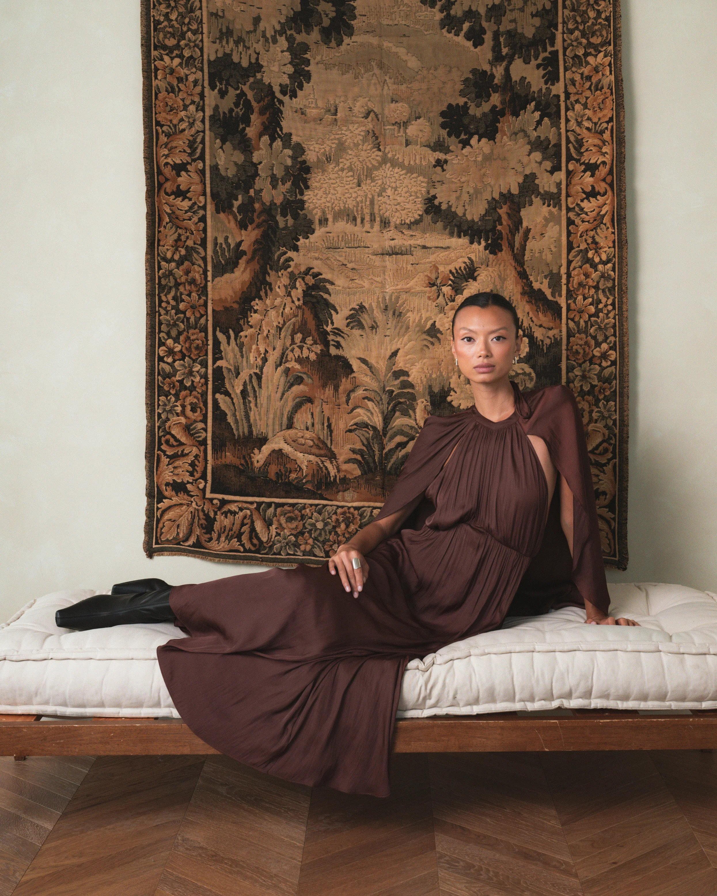 Halter Cape Midi Dress | We Wore What