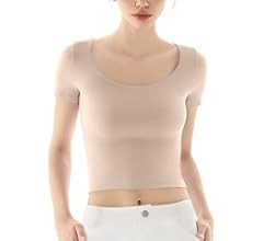 PUMIEY Women's Scoop Neck Short Sleeve T Shirt Slim Fit Sexy Tops Smoke Cloud Collection | Amazon (US)