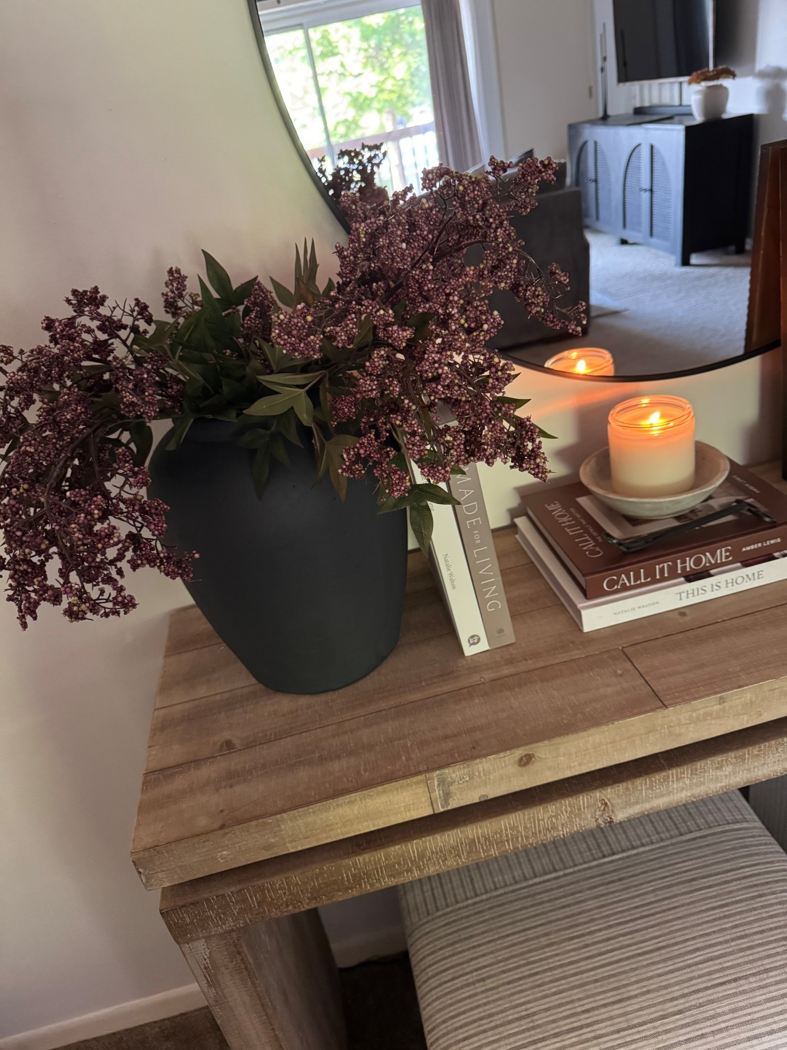 Berry stems, mauve stems, spring stems, summer stems, spring florals, candle bowl, coffee table books, arwah console table 

#LTKHome #LTKSaleAlert #LTKSeasonal