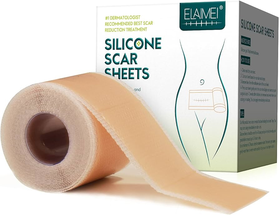 Silicone Scar Sheets (1.6” x 120” Roll-3M), Silicone Scar Tape Roll, Scar Silicone Strips, Re... | Amazon (US)