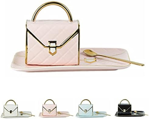 Handbag Creative Mug with Saucer and Spoon, Bag-shaped Ceramic Coffee Mug for Afternoon Tea, Coff... | Amazon (US)