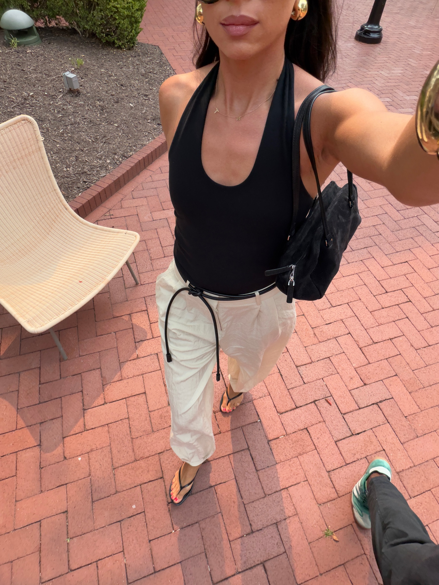Date night outfit for dinner and a movie! Saw the Odyssey and it was SO good! Wearing a S tank (code NENAXSPANX to save) and 6 in pants they run a bit small!

#LTKootd #LTKdayinmylife