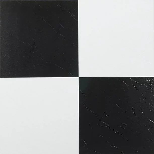 Achim Nexus 12"x12" 1.2mm Peel & Stick Vinyl Floor Tiles 20 Tiles/20 Sq. Ft. Black & White - Walm... | Walmart (US)