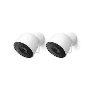 Nest Outdoor Security Camera (Wired, 2nd gen) 2-Pack - Snow | The Home Depot