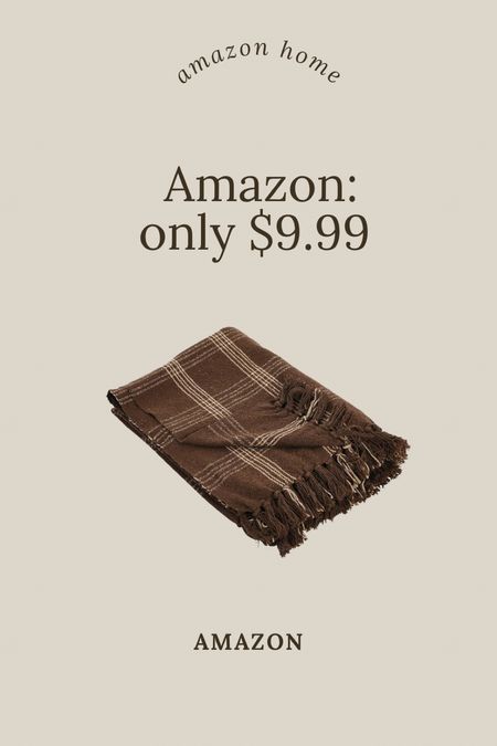 This popular throw blanket is on sale for $9.99 from Amazon, quick shipping, brown plaid, throw blanket, bed, blanket, sofa

#LTKStyleTip #LTKHome #LTKSaleAlert